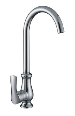 Kitchen sink with single handle