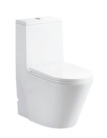 Siphon type one-piece toilet